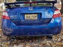 exhaust tips & raised wing 3""