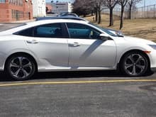 2016 Honda Civic EX-T White with SI 18&quot; Rims