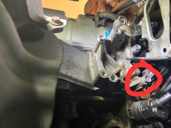 Before test drive clean bolt 