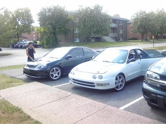 my sexxy ride n my cuzn gsr teg