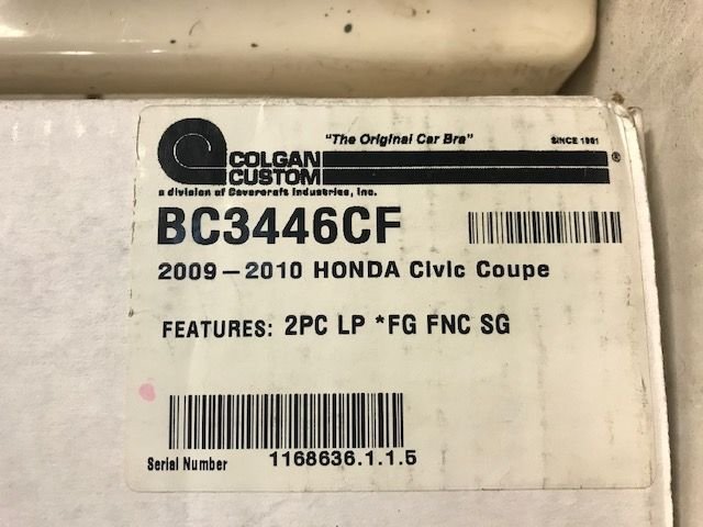 Accessories - Colgan Custom Car Bra, 2 Piece, BC3446CF fits 2009-11 Honda Civic Coupe - Used - 2009 to 2011 Honda Civic - Portland, OR 97222, United States