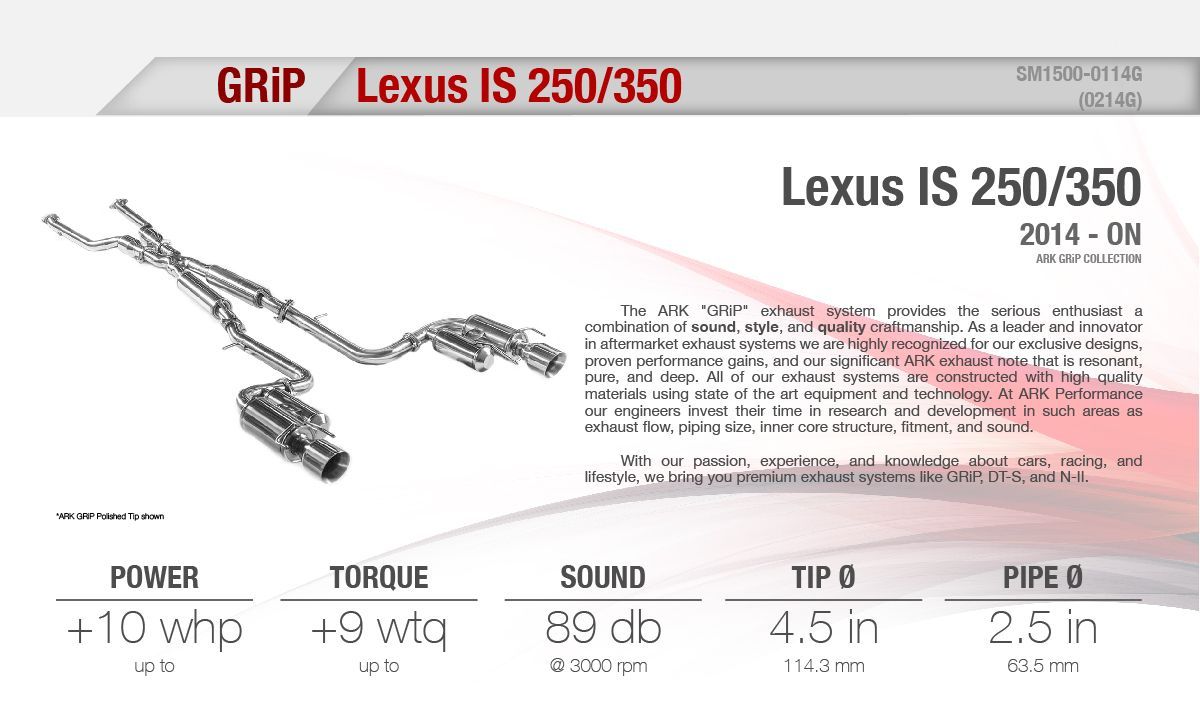 ARK Performance Exhaust Systems. IS250/350/RC ClubLexus Lexus Forum