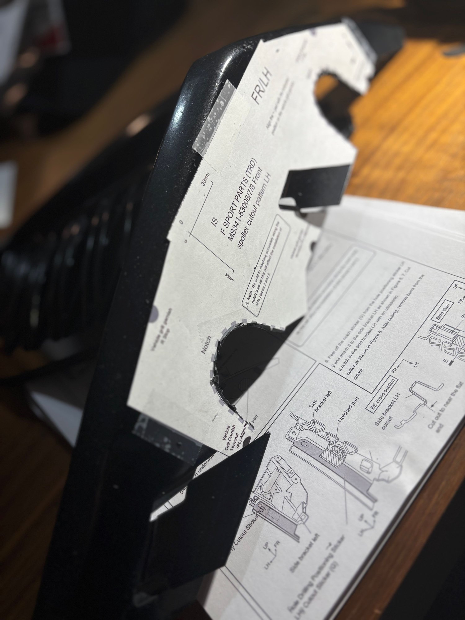 I have to give it to Toyota, their instructions are thourougj, and templates dead-on 