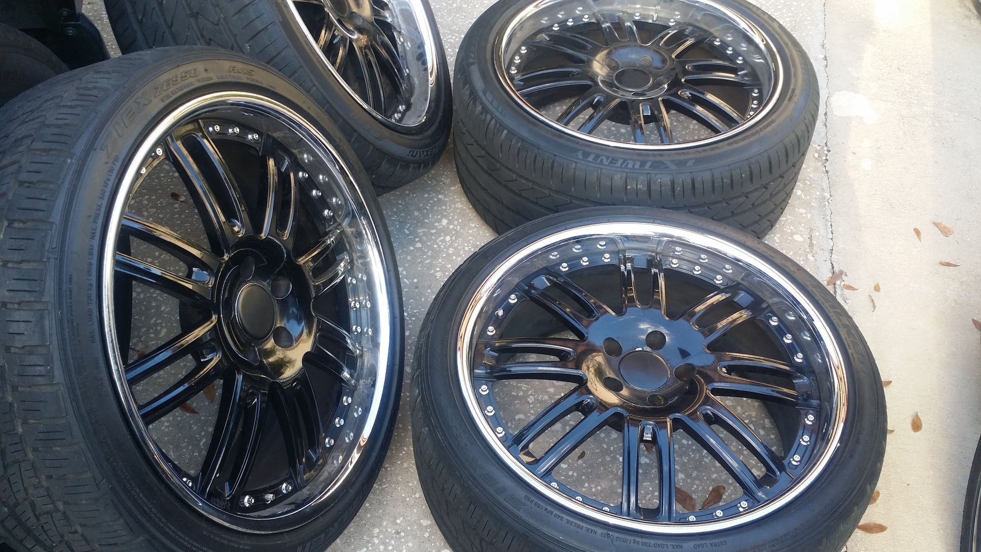 Wheels and Tires/Axles - 20" staggered 3 piece rims w like new tires - Used - Spring Hill, FL 34608, United States