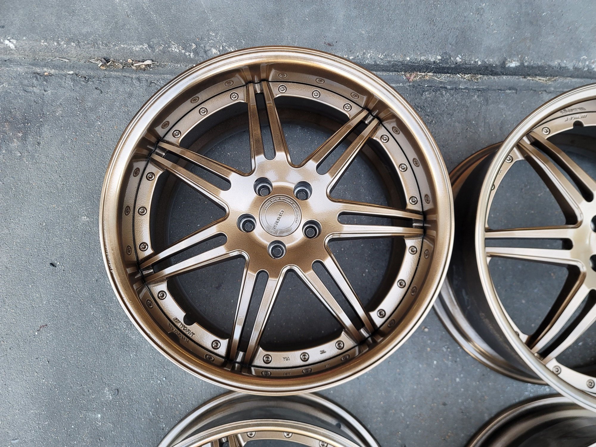 Wheels and Tires/Axles - 20" Staggered Work Gnosis GS5 Rebuilt Bronze - Used - 2008 to 2014 Lexus IS F - 2007 to 2023 Lexus IS250 - 2007 to 2023 Lexus GS350 - Groves, TX 77619, United States