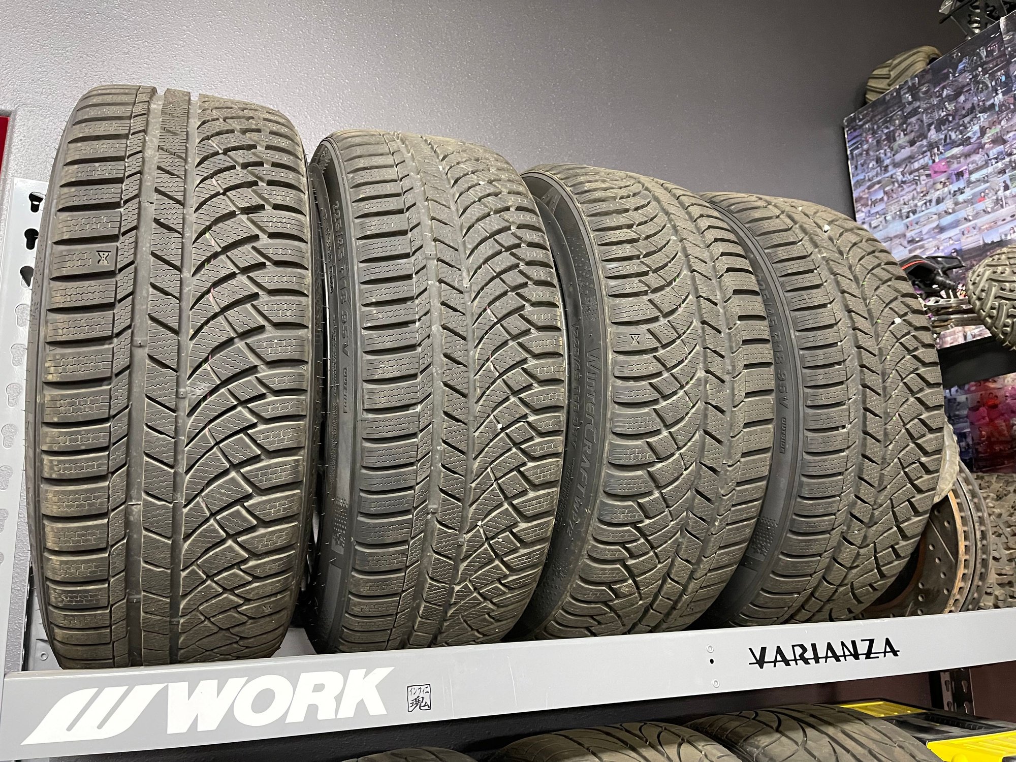 Like New 18x8.5 MOMO Catania Wheels with new Kumho Wintercraft Wp72