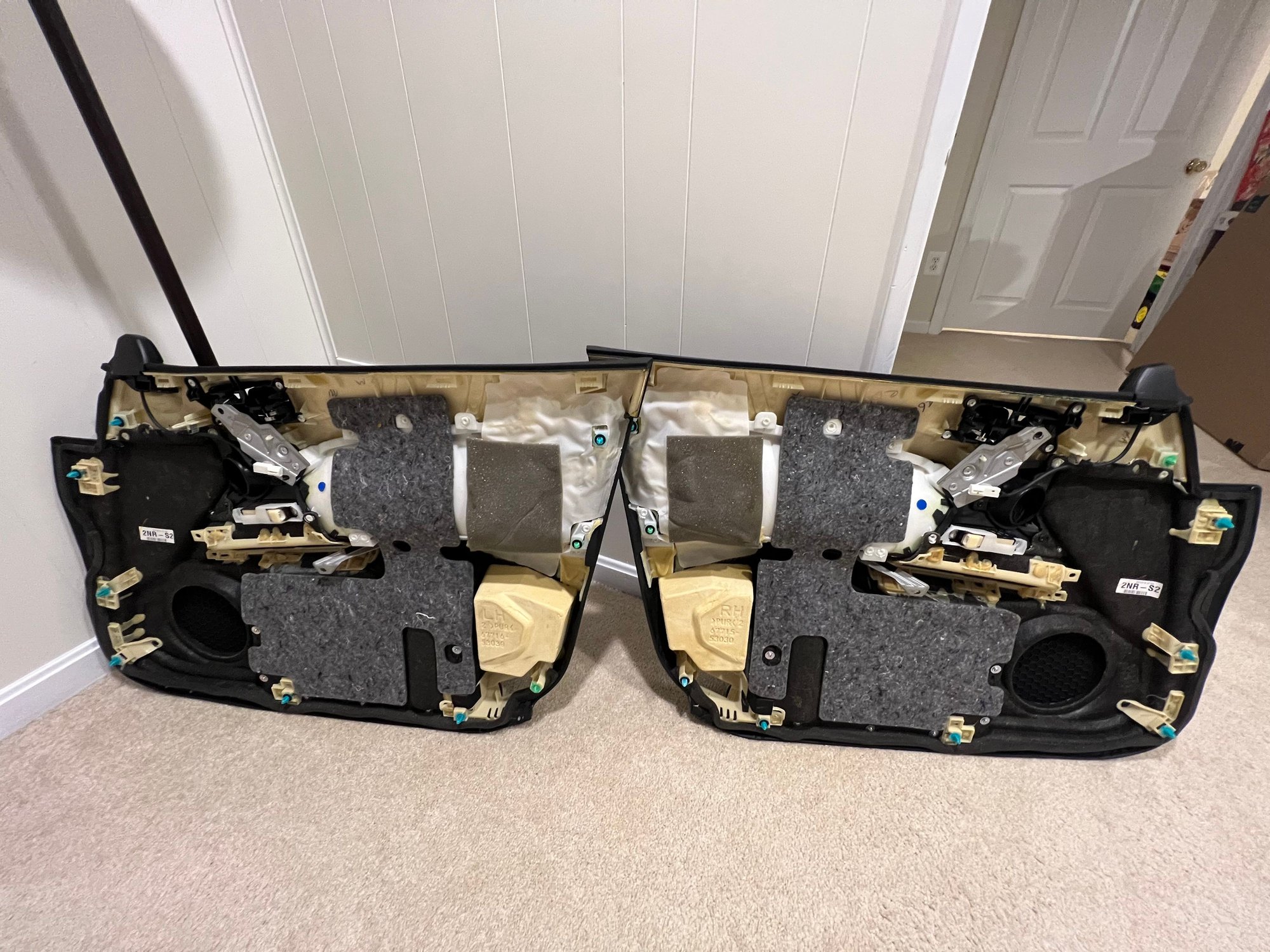 Lexus ISF Front Driver and Passenger side Door Trim Panel Assemblies