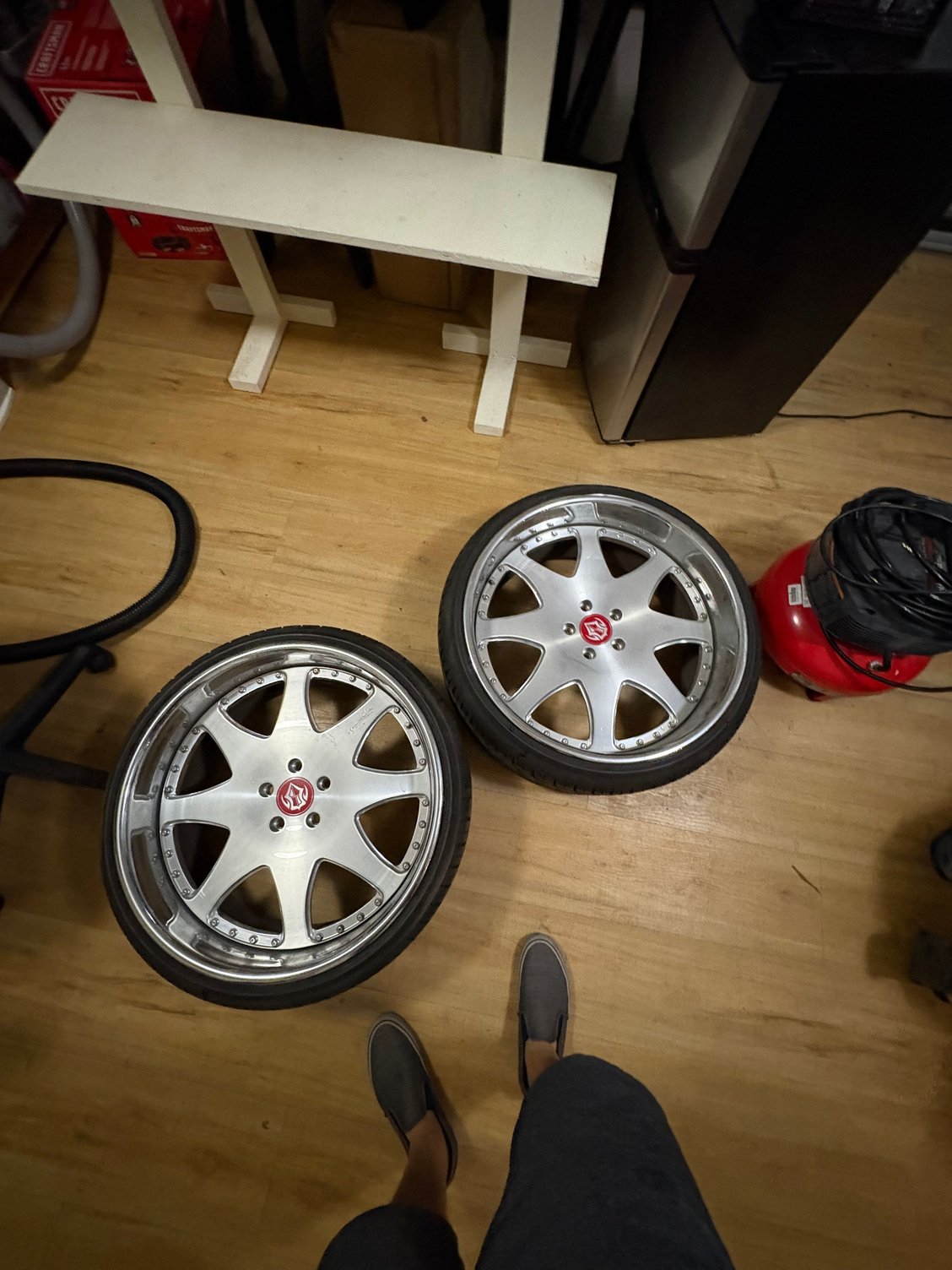 Rears at the moment, balanced.  Probably mount these tomorrow. Waiting on front tires