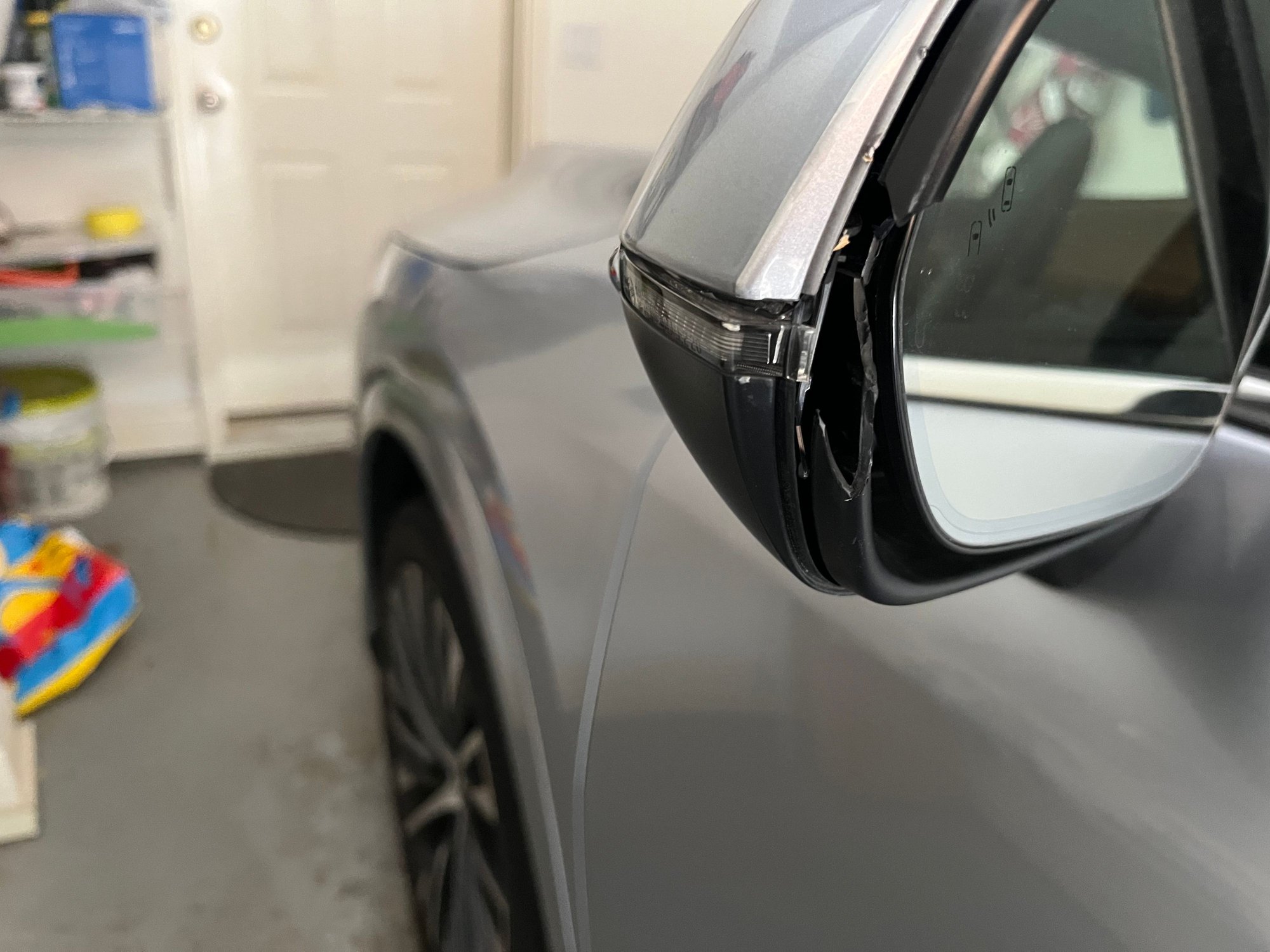 Mirror is fine. Just need to replace the black part