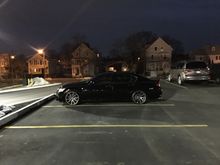 Super market parking lot. I park in the back. 
