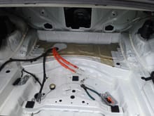 Empty trunk after battery has been removed
