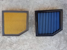Old air filter vs F sport air filter