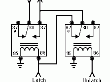 Using this diagram i made my latch/unlatch circuit.