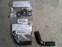 New hose & clamps (only 1 of 2 OEM hoses still available)