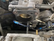 It was pinched between the throttle body could’ve been another reason why it kept dying 