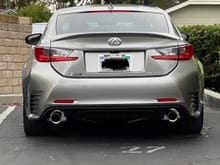 I had my F Sport exhaust installed last year. That price posted above was a steal. Paid $1250 for mine from my local dealer. Took down my bumper and drove down the street to a local muffler shop. $50 to install. Couldn’t get the damn stock exhaust tips off. F Sport diffuser wouldn’t have fit with those on. Muffler guy asked, where’s your bumper at? Lol! 

I did install the lip spoiler myself. I went with drilling the holes. The stencil does not line up correctly. Had to mess with it.