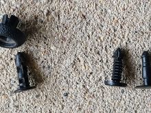 left is OEM, most right is insert for aftermarket clip and center is fit tree which would also work