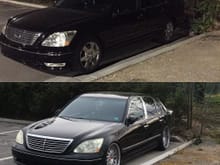 My car when I first got it, below is my car after 7 months of owning it. 
Admiration grill for LS430 purchased from eqvipped 
Put real air suspension, airlift struts with 3p. Rides so smooth 
Had visors but took them off
20” VIP Modular VX110 
Custom headlight/tail light/aero coming very soon. 