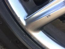 Top half is touched 
No touch to the spoke