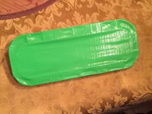 And outside.. Again dont worry about the color of tape you use.. Nobody can see it