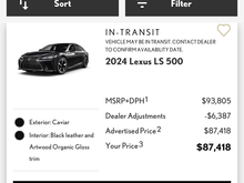 Lexus Cerritos already advertises $6k discount on this. I think that’s why they were so upset for cancelling the order. 