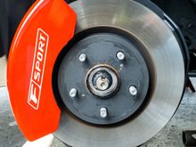 Brake caliper cover without wheel
