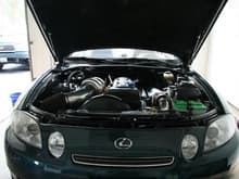 Built Toyota Supra engine with 6 speed transmission, custom intake manifold, custom exhaust, and GT4294RS.
