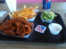 best cheese fry's and wings in Chicago...i think i was hungry and this lil mom and pop wing spot was bombski!