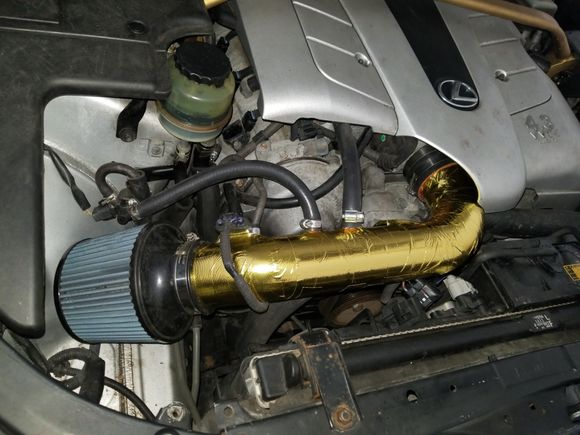 Heat tape wrapped intake pipe