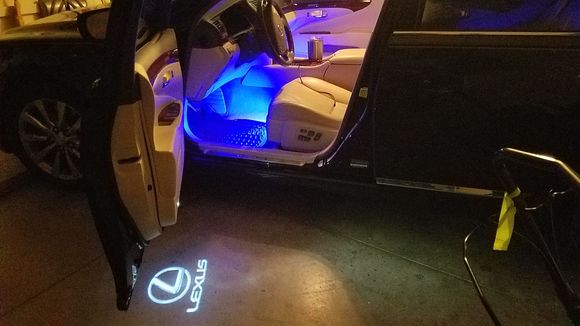 Interior Multi color LED's with remote and sound/music activation.  Also Lexus door lights