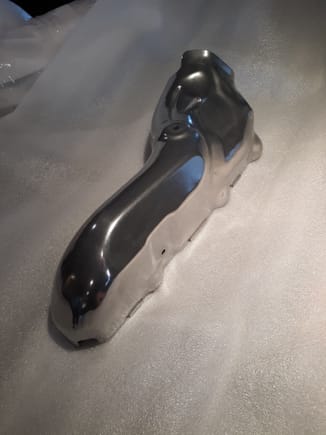 Ceramic coated exhaust manifold shield