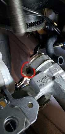 Ignition switch mounting screw locations