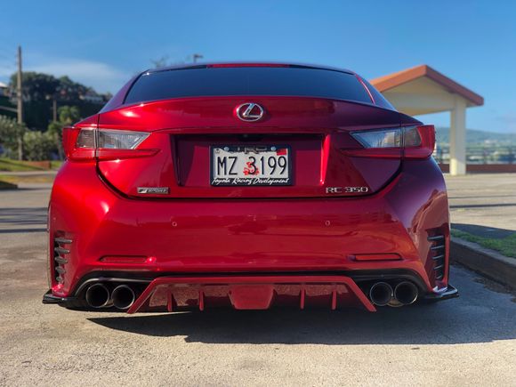 Rear diffuser is now black
