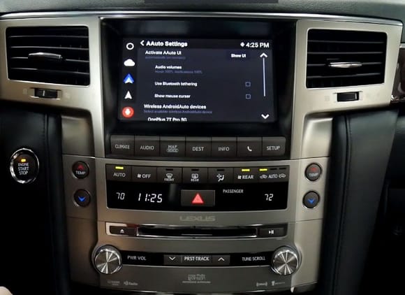 Android Auto connection page