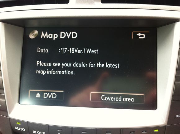 Eject Map DVD with bottom left 'button'