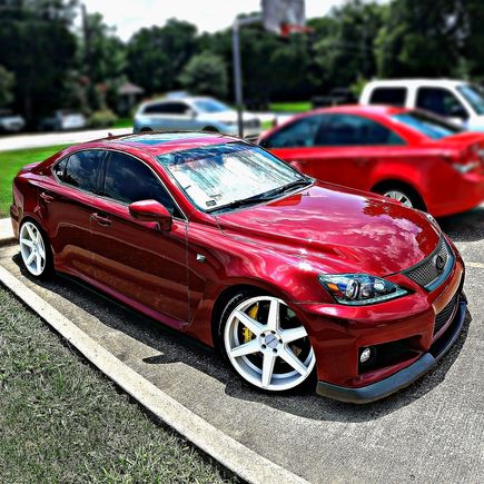 White wheels on my red matador lexus isf