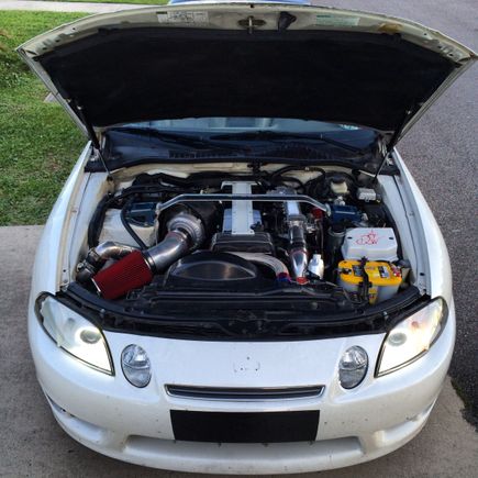 When I was running the intake tube, now running the Velocity stack with filter.