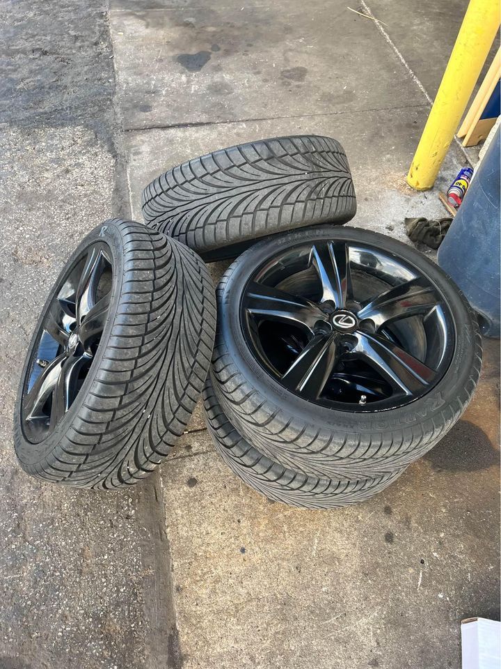 Wheels and Tires/Axles - 18” Oem gs430 rims (painted black) w new 245/40/18 tires $600 - Used - 0  All Models - Port Richey, FL 34652, United States