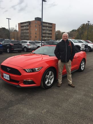 Happy day, picking up the new Mustang