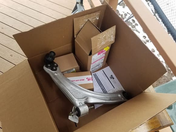 the box of parts from crate engine depot.