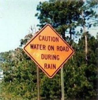 road wet
