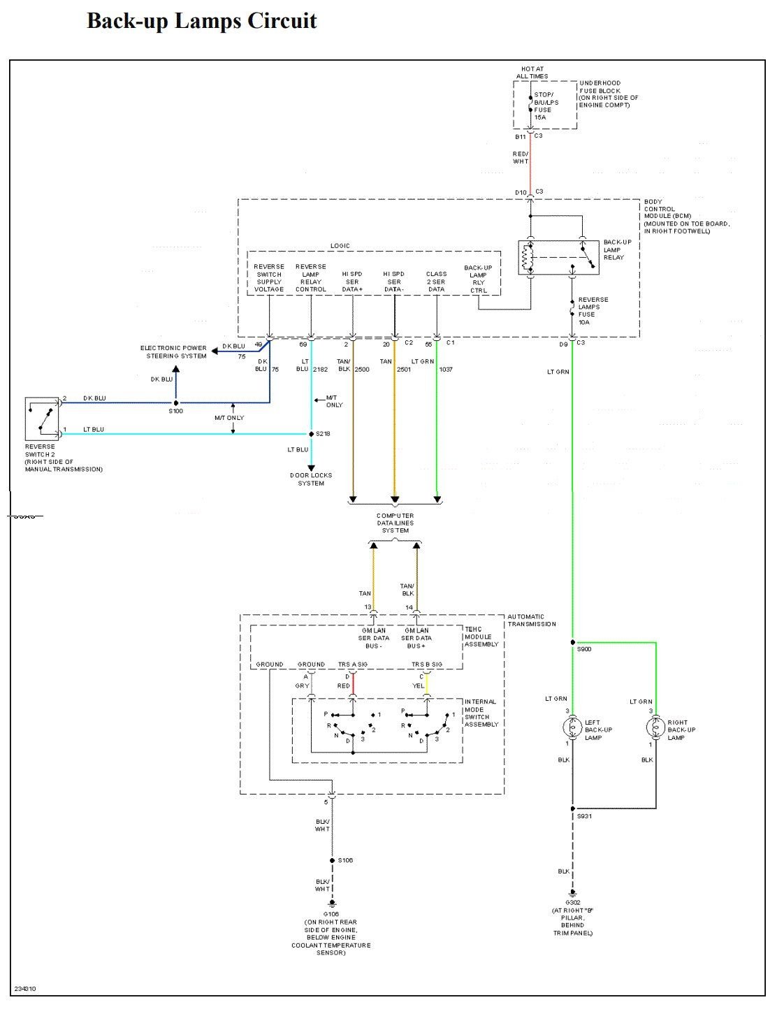 Back up light wire color? CorvetteForum Chevrolet Corvette Forum