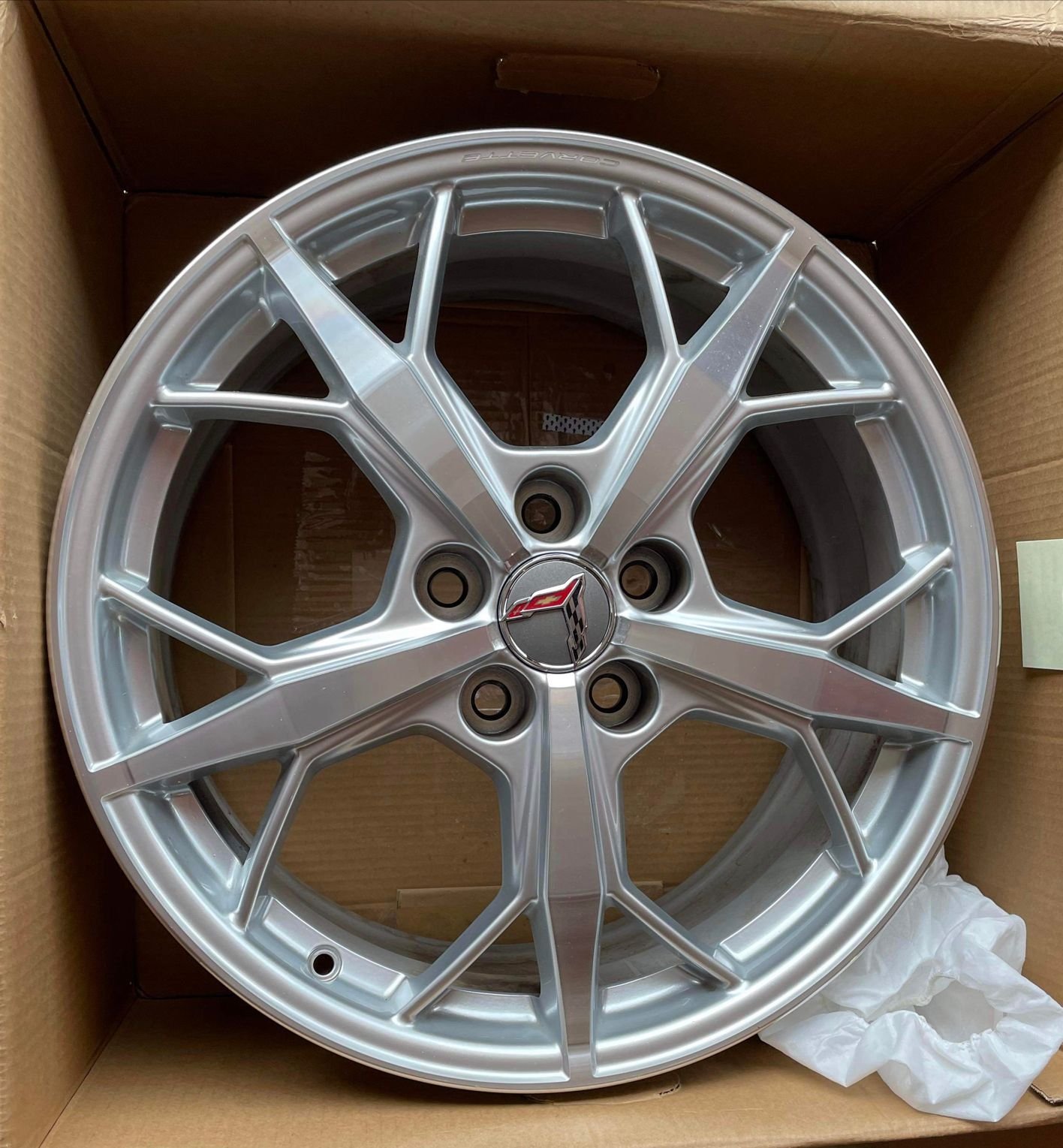 FS (For Sale) C8 Sterling Trident Wheels w/ Center Caps (4) Excellent