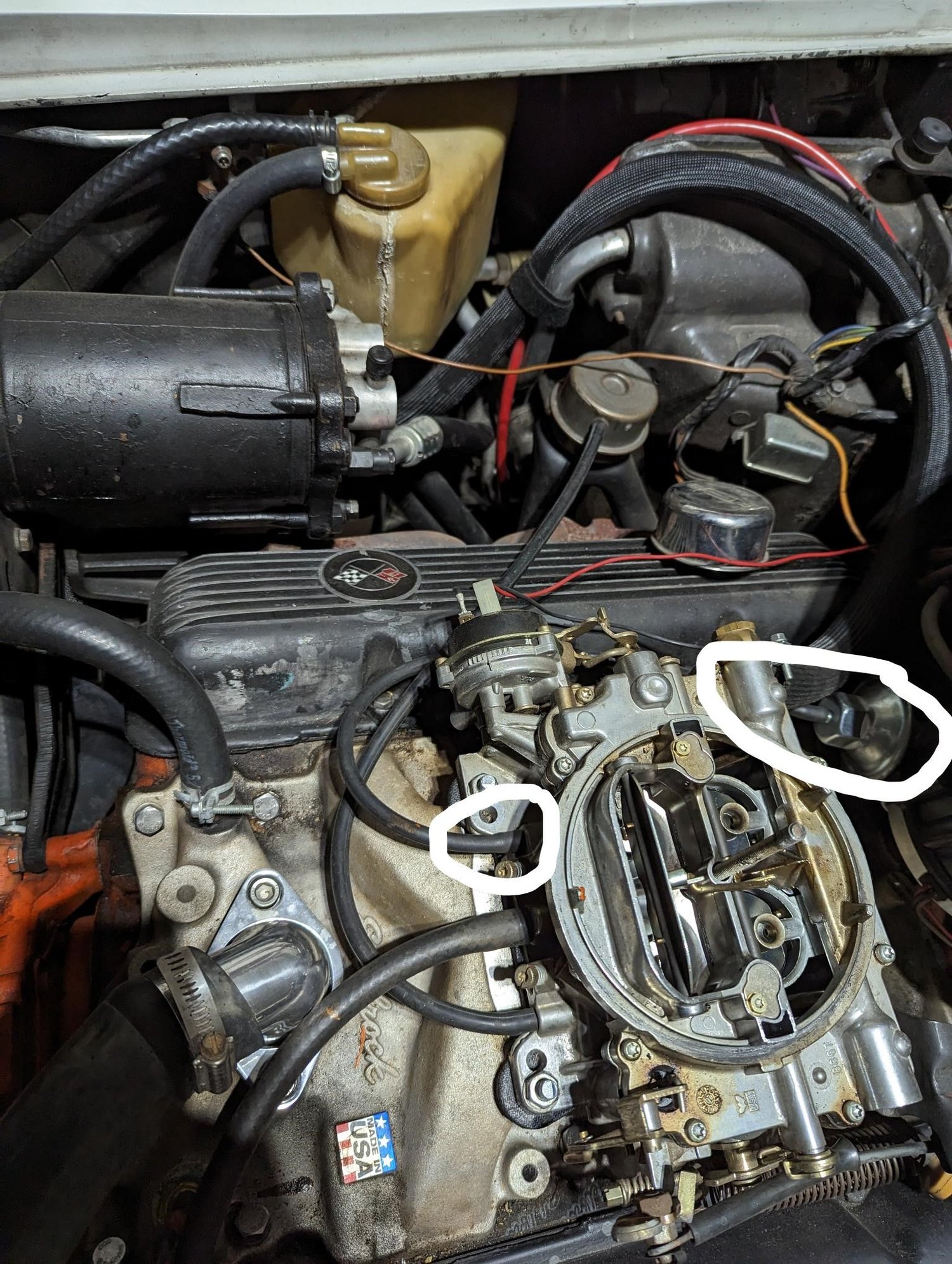 Edelbrock 1406 Vacuum manifold Question CorvetteForum Chevrolet