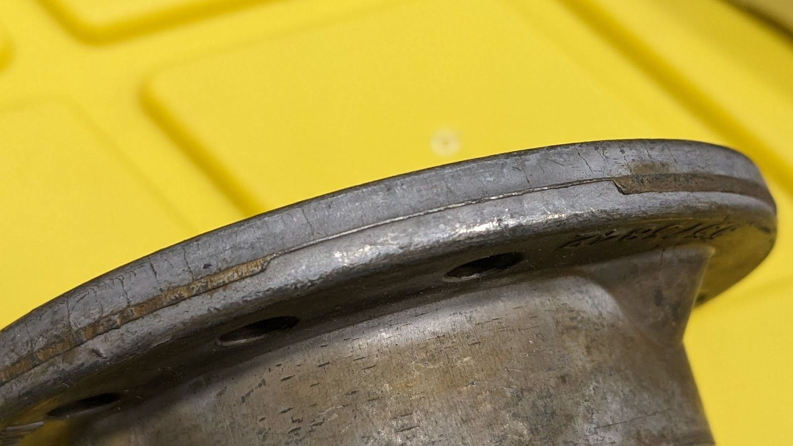 Picture 10 - look at the flashing on the original GM casting (bypass valve) and look at how uneven the flashing is