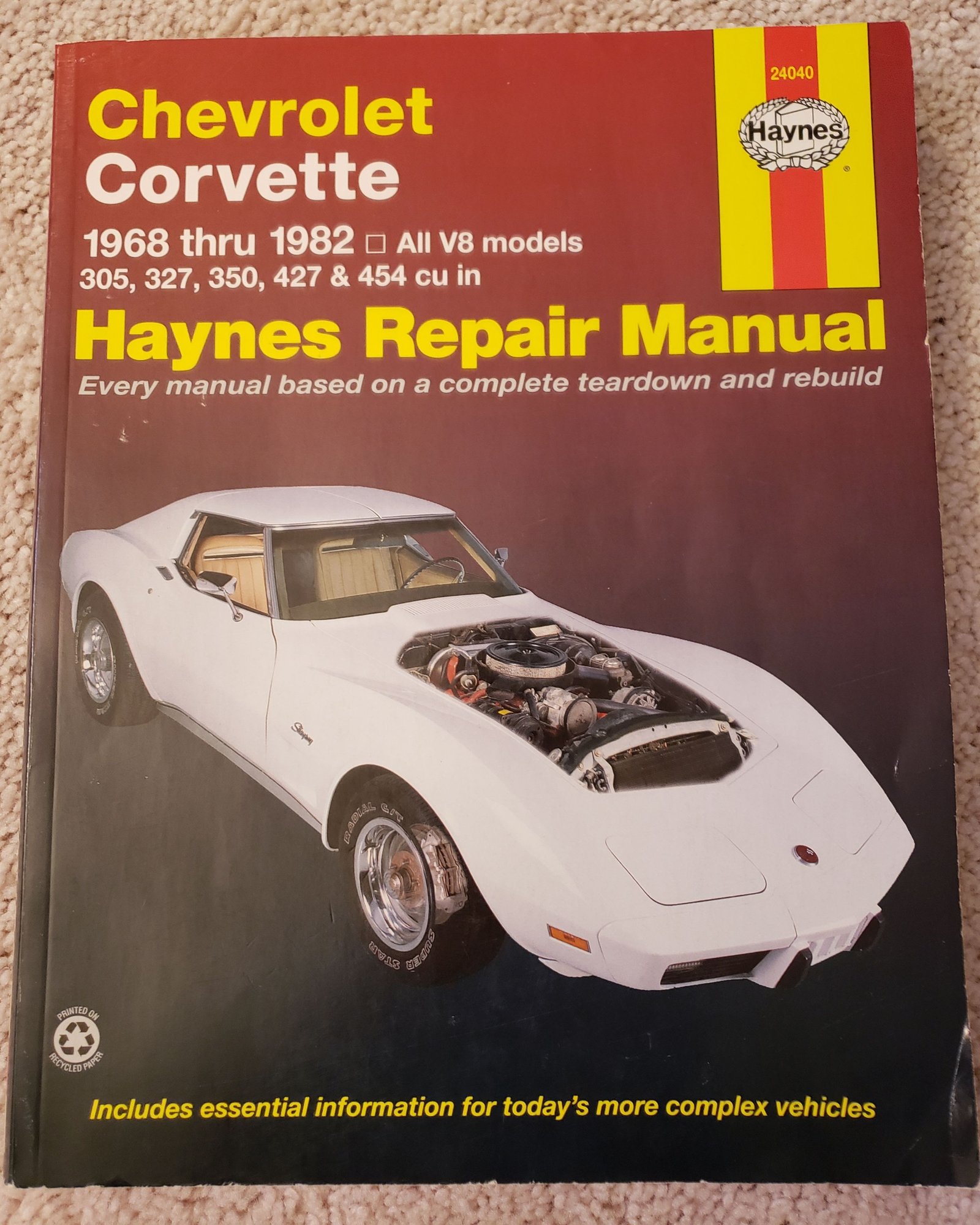 FS (For Sale) Haynes Corvette Repair Manual CorvetteForum Chevrolet