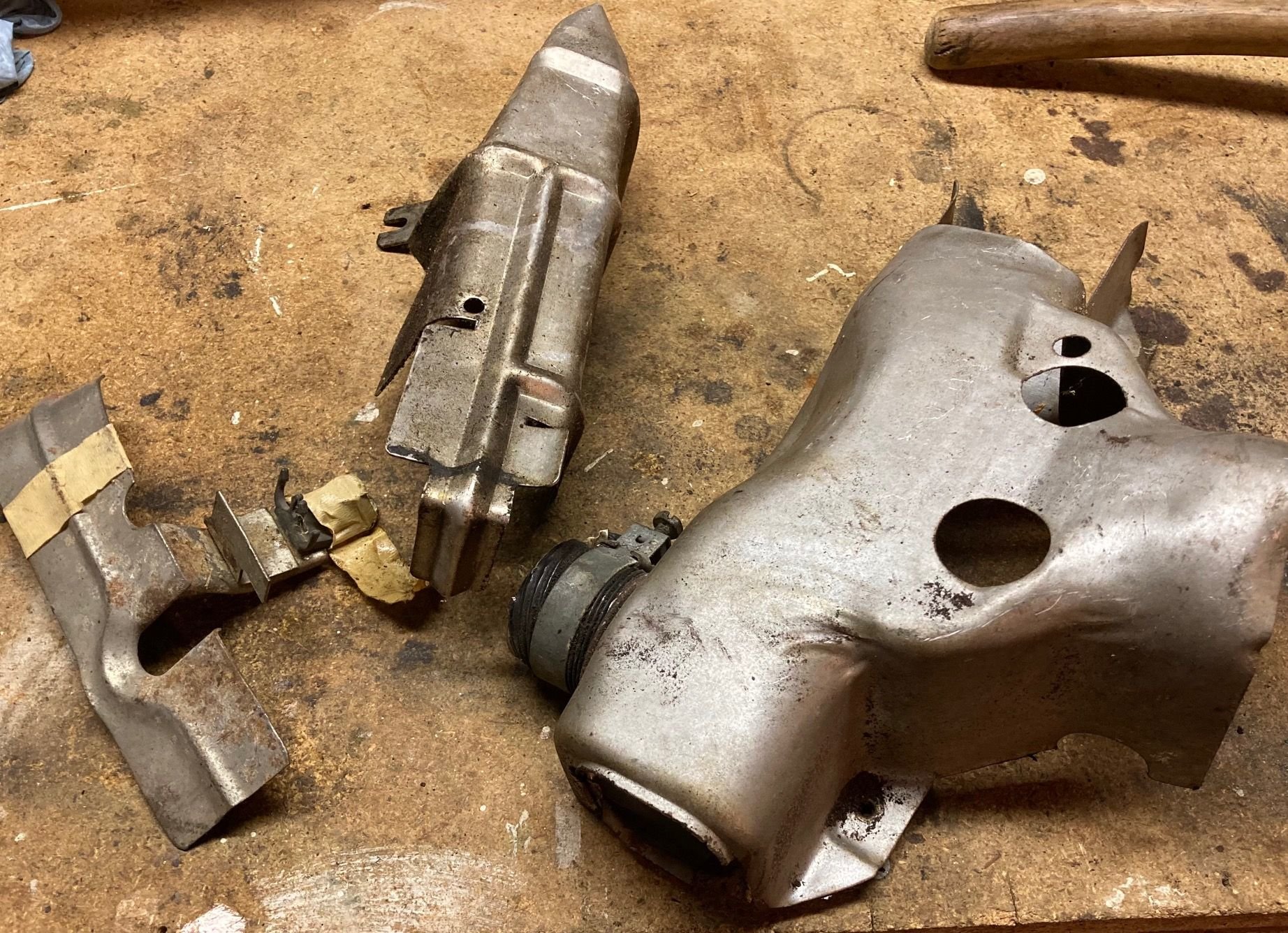 1980 passenger side cast exhaust manifold heat shield CorvetteForum