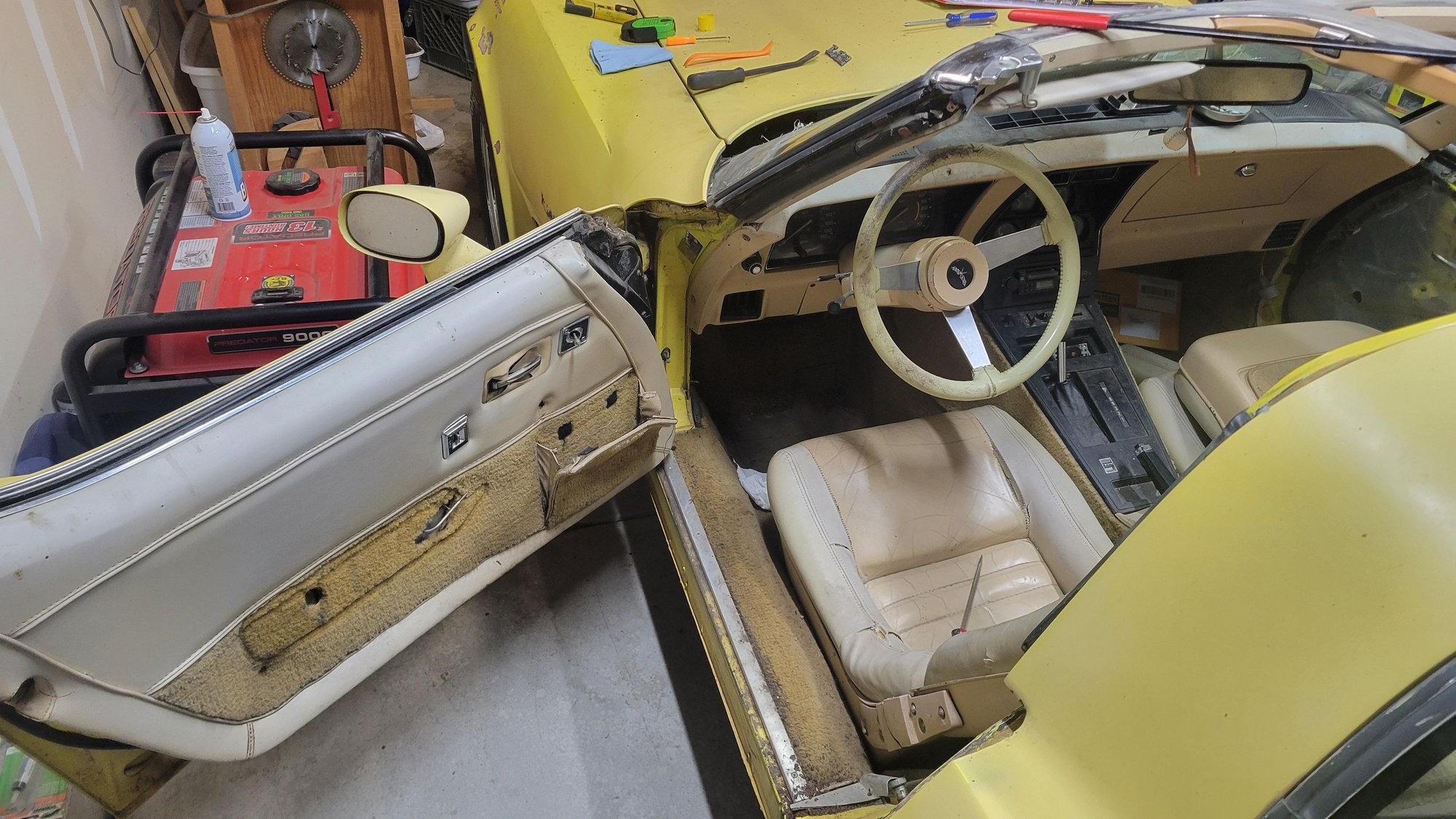 Finally opened the driver's side door. 