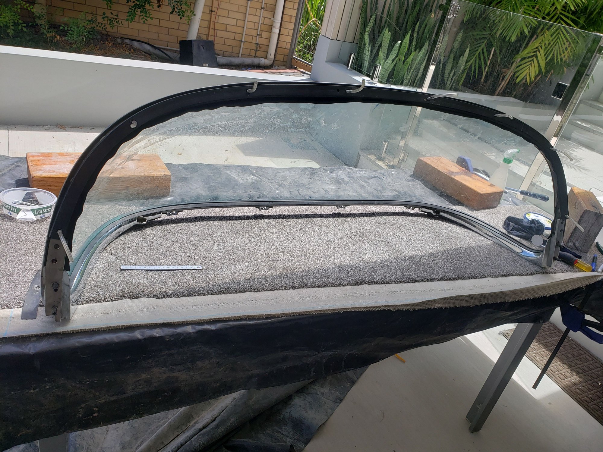 C1 60 c1 windshield frame btm chrome popped off CorvetteForum