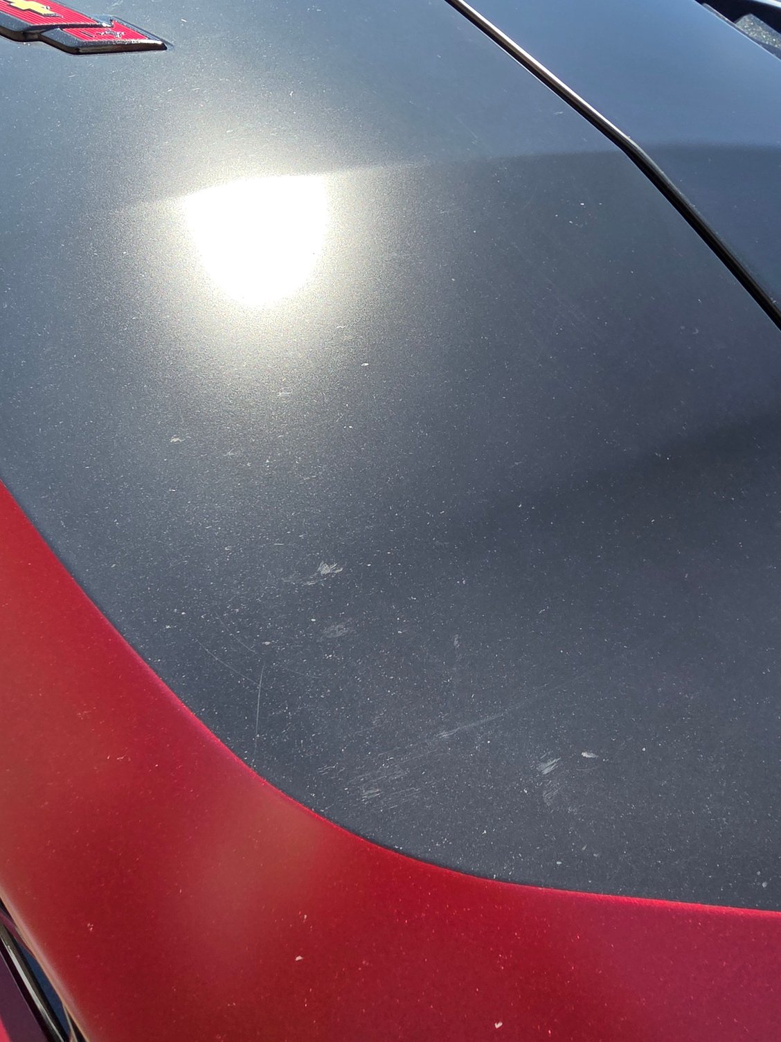 Some marks on the front fascia's wrap